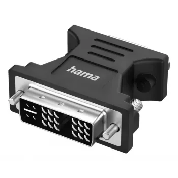 Adaptador de vídeo HAMA 00300090 ficha DVI‑I para conector fêmea VGA, preto