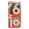 Conjunto de ferramenta rotativa KWB 485300 acessórios de polimento preto metálico branco