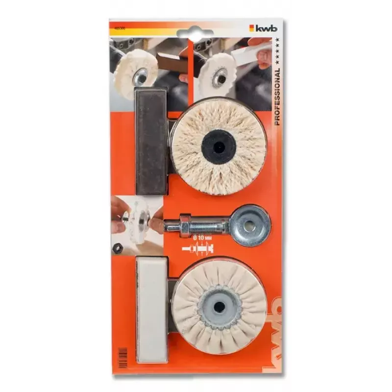Conjunto de ferramenta rotativa KWB 485300 acessórios de polimento preto metálico branco