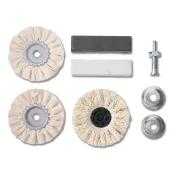Conjunto de ferramenta rotativa KWB 485300 acessórios de polimento preto metálico branco