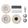 Conjunto de ferramenta rotativa KWB 485300 acessórios de polimento preto metálico branco