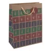 Saco de presente Sigel GT043 verde vermelho violeta 260x120x330 mm