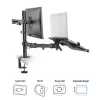 ACT AC8305 braço para portátil e monitor até 15,6 polegadas, preto