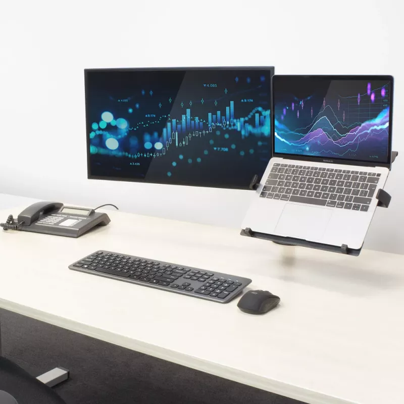 ACT AC8305 braço para portátil e monitor até 15,6 polegadas, preto
