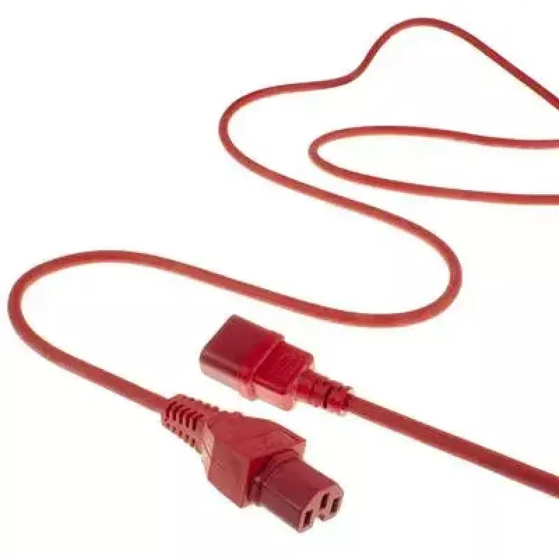 Cabo de alimentação ACT AK5304 C14 - C15, 1,2 m, vermelho