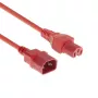 Cabo de alimentação ACT AK5304 C14 - C15, 1,2 m, vermelho