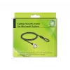Conjunto de segurança para portátil Navilock preto 1,8 m fecho de chave