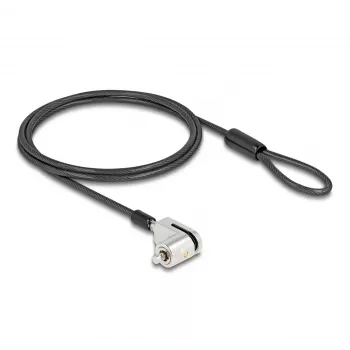 Conjunto de segurança para portátil Navilock preto 1,8 m fecho de chave