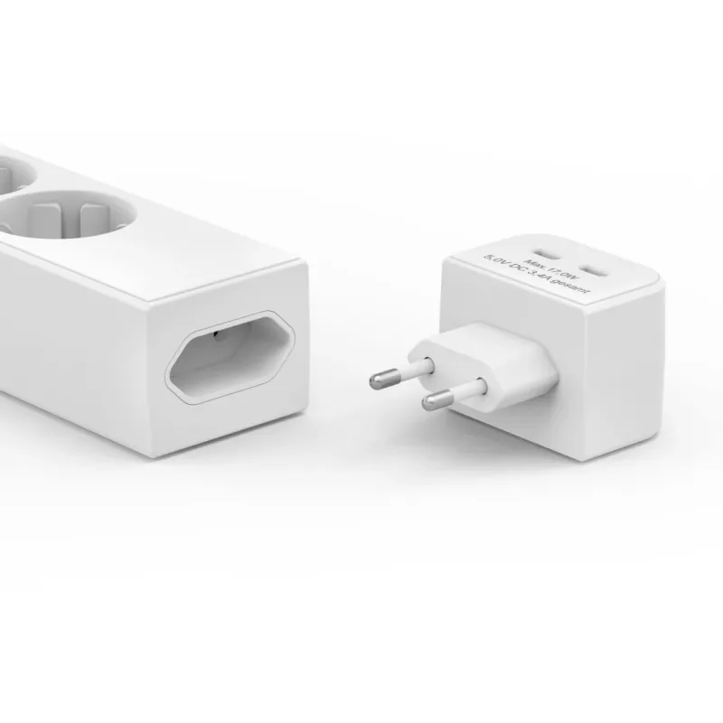 Hama 00223191 extensão elétrica, 5 tomadas, com adaptador USB-C