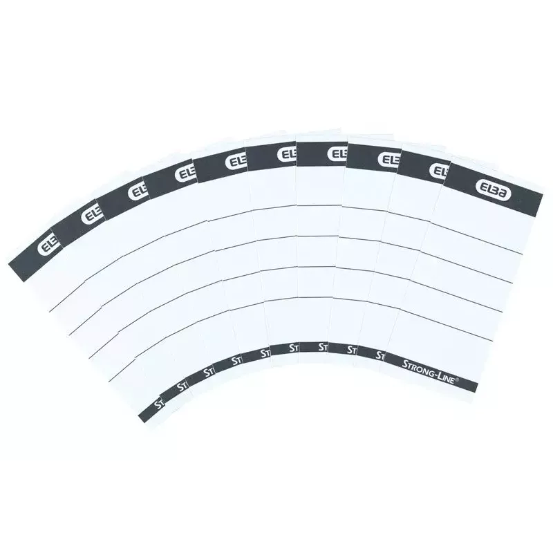 Etiqueta Elba 400087754 10 unidades preto branco retangular 5x2,5 cm