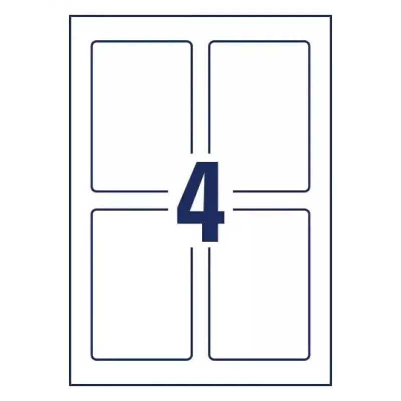 Porta-etiquetas Avery Placard cinzento-claro autoadesivo A4 80 etiquetas