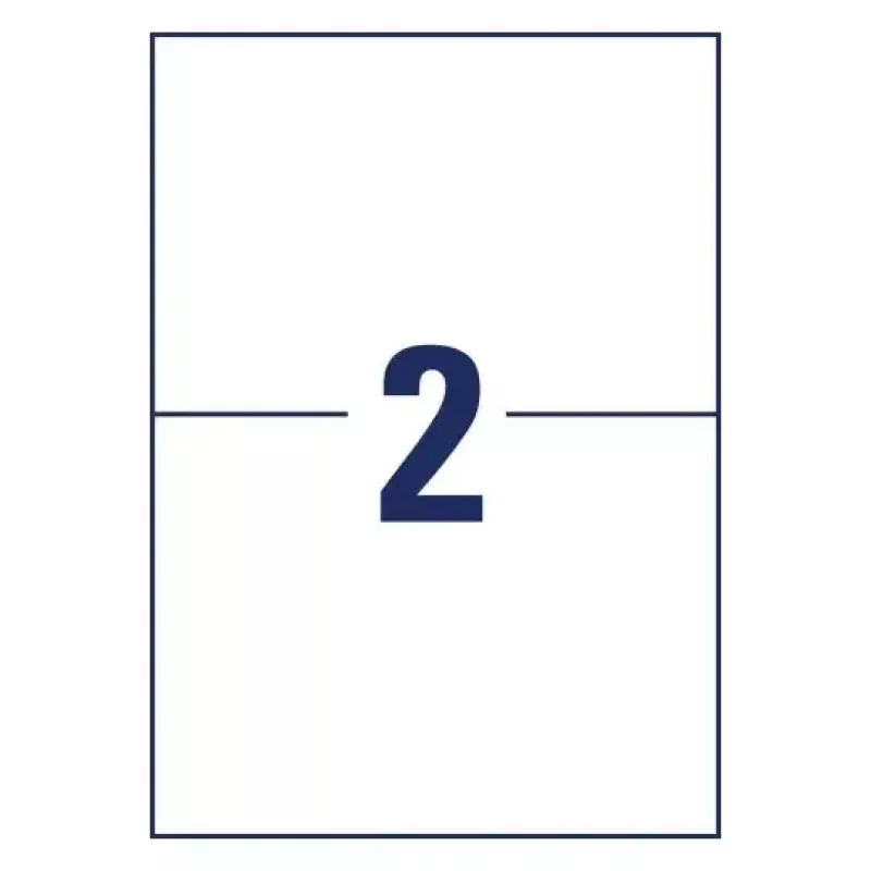 Etiquetas autoadesivas para impressora AVERY 6604 branco A4 21x14,8 cm 130 etiquetas