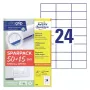 Etiqueta autoadesiva para impressora AVERY 6605 branco 7x3,7 cm 1560 etiquetas