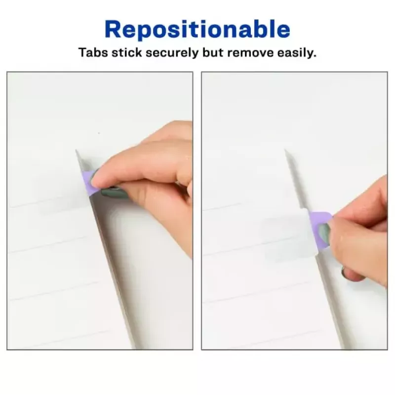Separadores adesivos Avery Ultra Tabs 74761 azul verde rosa lilás