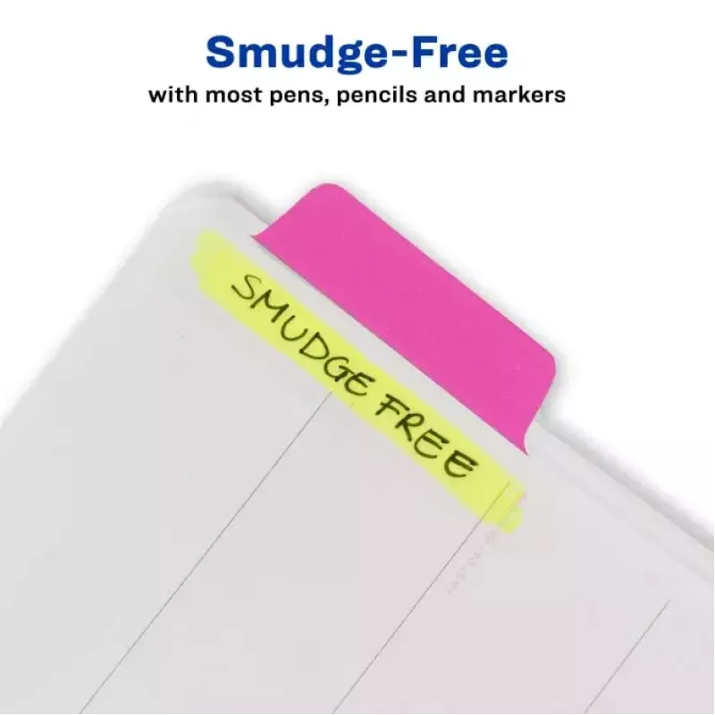 Separadores adesivos Avery Ultra Tabs verde laranja rosa amarelo 74767