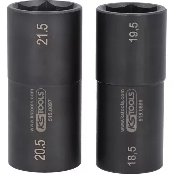 Conjunto de chaves de caixa KS Tools 515.0895 encaixe de 1/2 polegadas 2 chaves de caixa