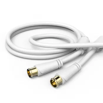 Hama 00205034 Cabo coaxial 1,5 m tipo F branco