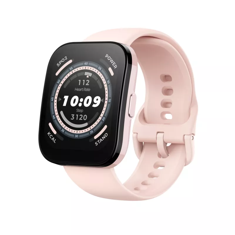 Amazfit Bip 5 4,85 cm (1,91 polegadas) TFT 45,9 mm Digital 320 x 380 píxeis Ecrã tátil rosa GPS (satélite)
