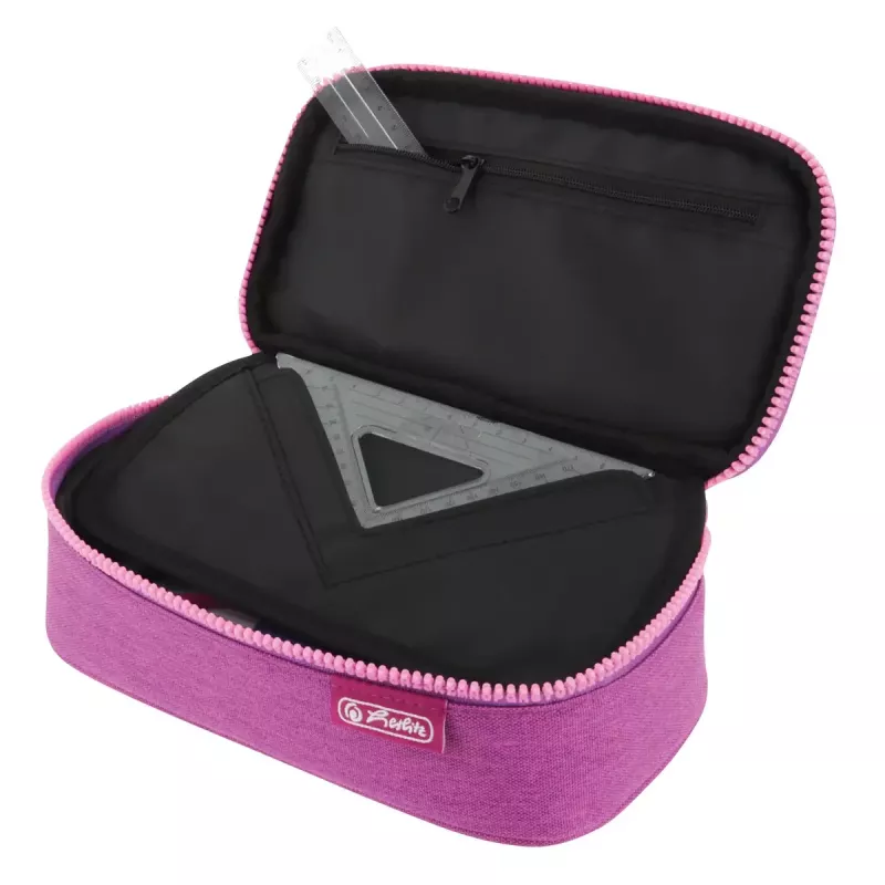 Estojo de lápis Herlitz beatBox ABC Soft poliéster rosa roxo 225x120x70mm