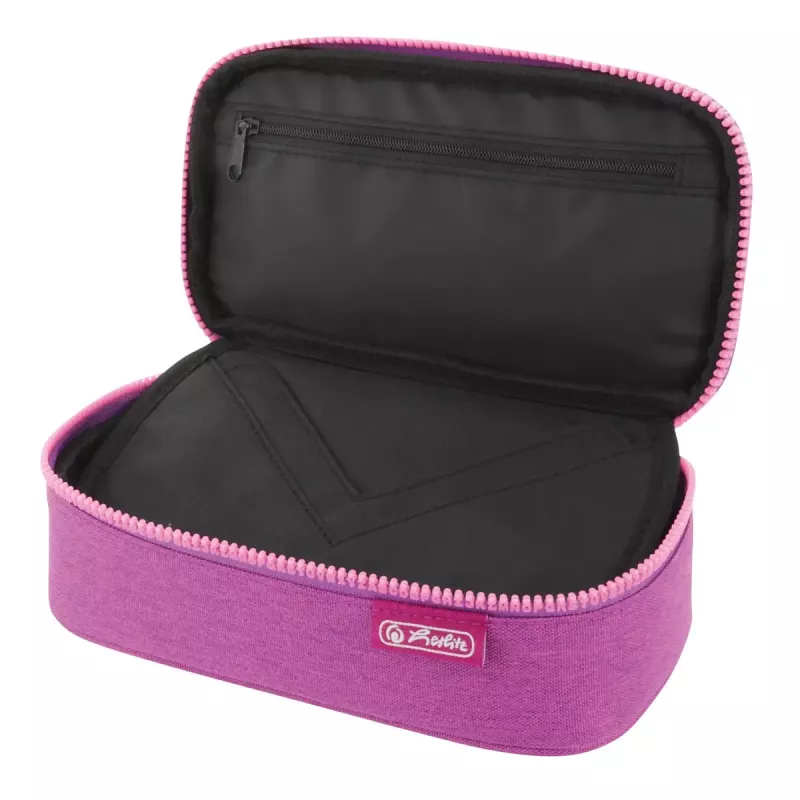 Estojo de lápis Herlitz beatBox ABC Soft poliéster rosa roxo 225x120x70mm