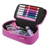 Estojo de lápis Herlitz beatBox ABC Soft poliéster rosa roxo 225x120x70mm