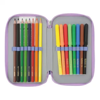 Conjunto de papelaria Herlitz Mystic Mermaid 23 peças azul rosa poliéster