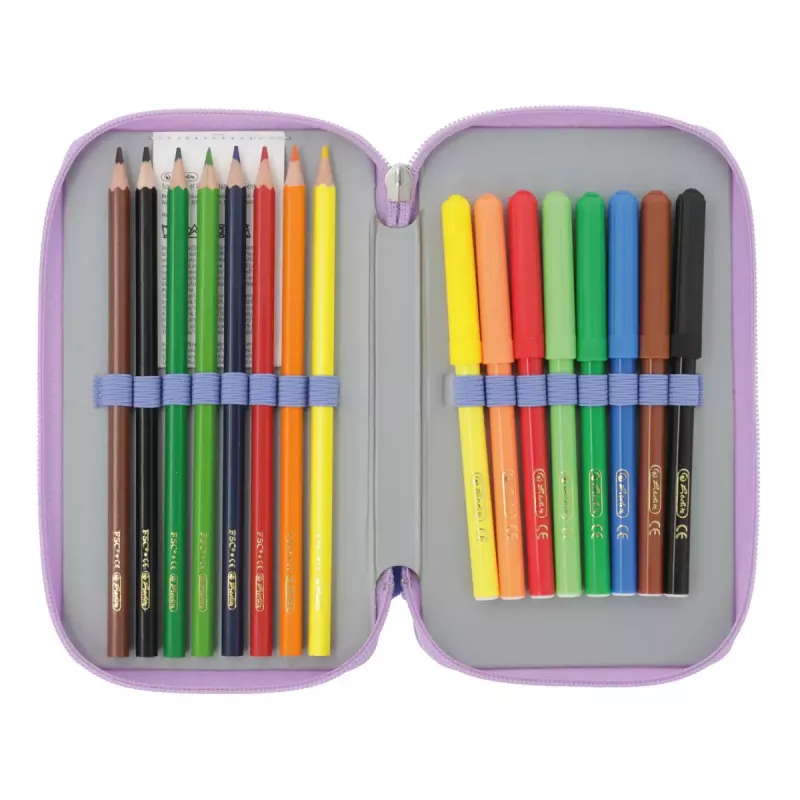 Conjunto de papelaria Herlitz Mystic Mermaid 23 peças azul rosa poliéster