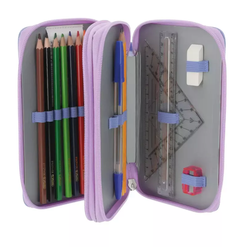 Conjunto de papelaria Herlitz Mystic Mermaid 23 peças azul rosa poliéster