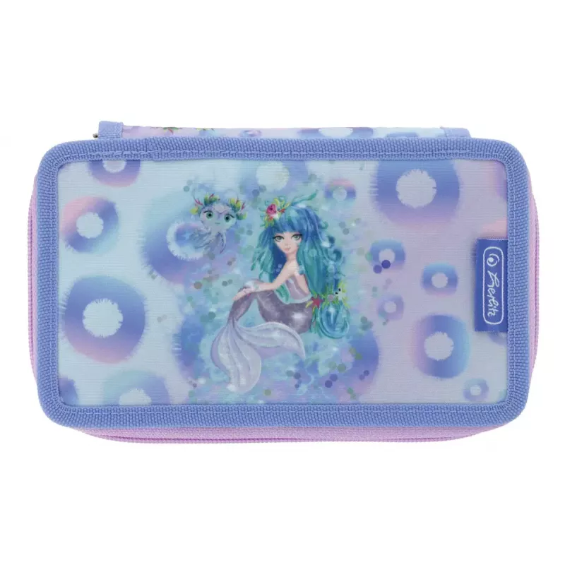 Conjunto de papelaria Herlitz Mystic Mermaid 23 peças azul rosa poliéster