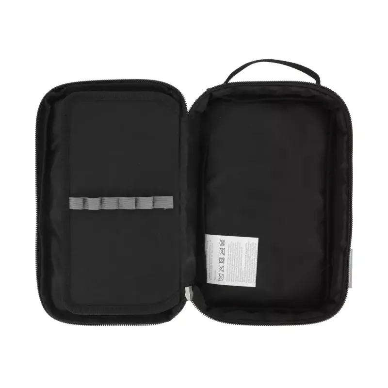 Estojo de lápis macio Herlitz 2 Go poliéster cinzento 210x130x60mm