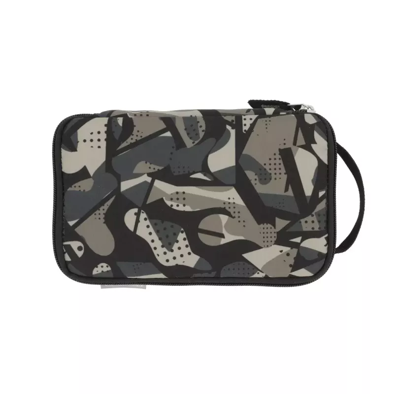 Estojo de lápis macio Herlitz 2 Go poliéster cinzento 210x130x60mm