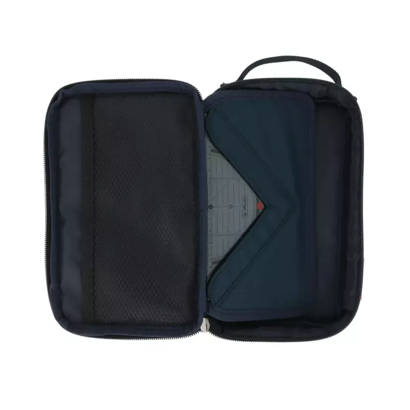 Estojo de lápis macio Herlitz 2 Go poliéster cinzento 210x130x60mm