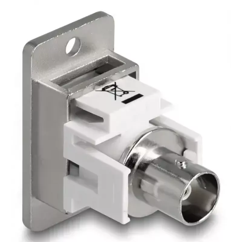 DeLOCK 90880 saída de conector fêmea BNC prateado branco 50 Ω