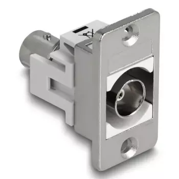DeLOCK 90880 saída de conector fêmea BNC prateado branco 50 Ω
