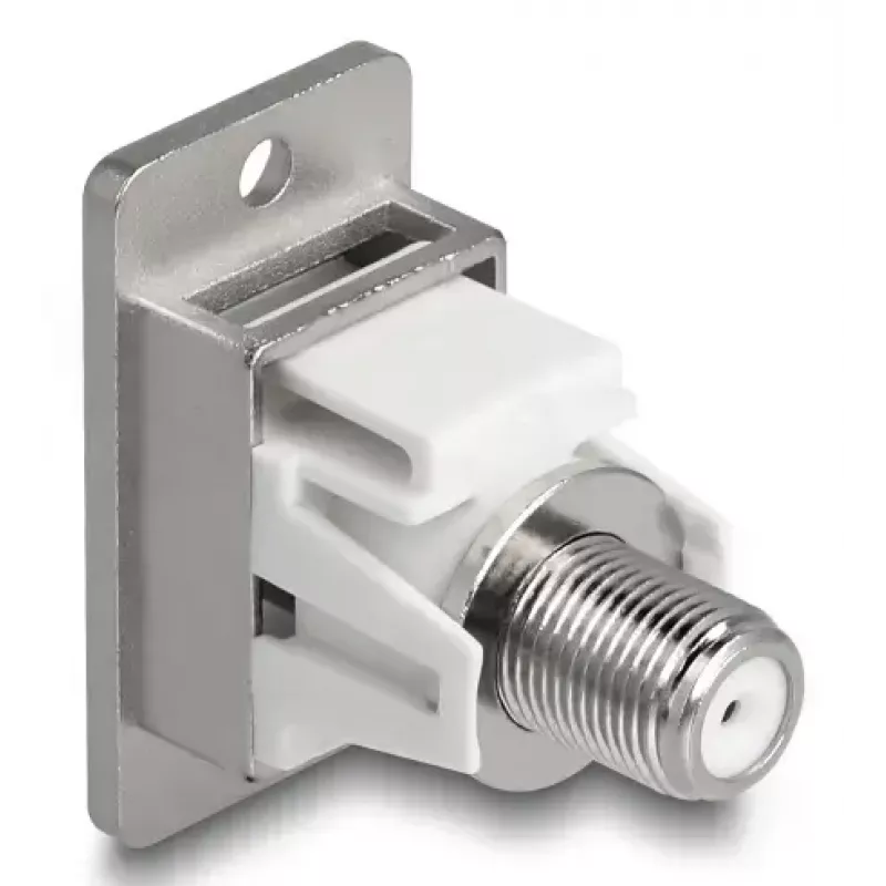 DeLOCK 90882 tomada IEC F prateado branco 75 Ω
