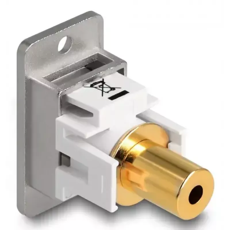 DeLOCK 90884 módulo de tomada 3,5 mm prateado branco conector fêmea
