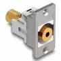 DeLOCK 90884 módulo de tomada 3,5 mm prateado branco conector fêmea
