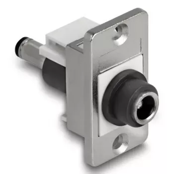 DeLOCK módulo Keystone 90885 plano preto prateado branco DC 5,5 x 2,1