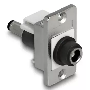 DeLOCK módulo Keystone 90886 plano preto prateado branco DC 5,5 x 2,5