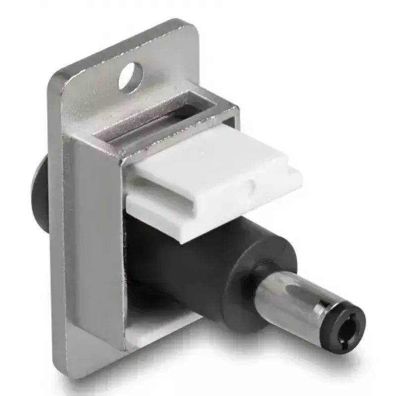 DeLOCK 90887 módulo Keystone plano preto prateado branco DC 5,5 x 2,5