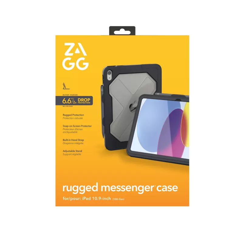ZAGG Rugged Messenger capa Apple iPad 10,9 polegadas 10.ª ger. antracite