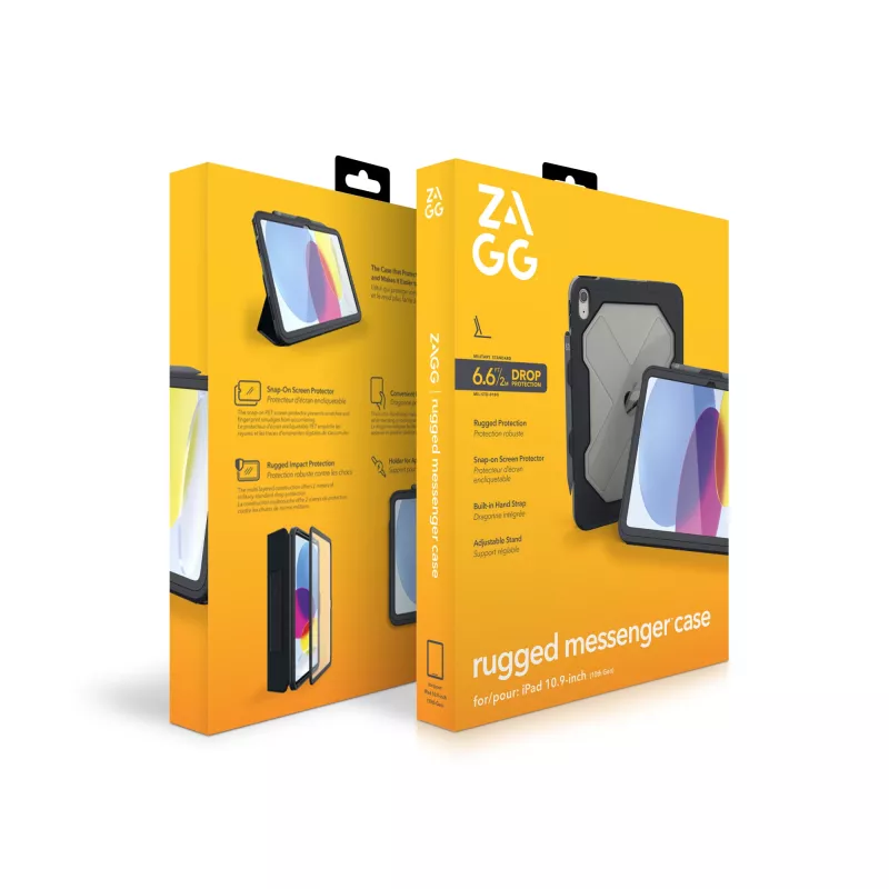 ZAGG Rugged Messenger capa Apple iPad 10,9 polegadas 10.ª ger. antracite