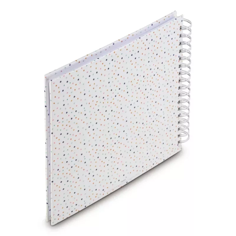 Hama Confetti álbum de fotografias de espiral, 28x24 cm, 50 páginas brancas