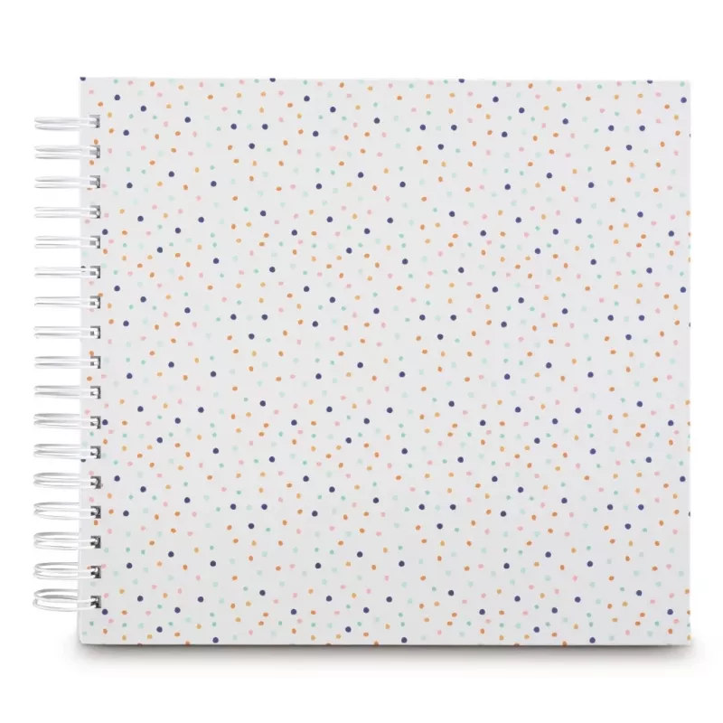 Hama Confetti álbum de fotografias de espiral, 28x24 cm, 50 páginas brancas