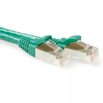 ACT verde 15 m cabo de rede LSZH SFTP CAT6A, sem proteção anti-dobra com fichas RJ45