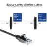 ACT preto 5 metros cabo de rede LSZH U/UTP CAT6 Datacenter Slimline com fichas RJ45