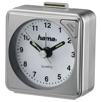 Despertador de quartzo Hama A50 prateado