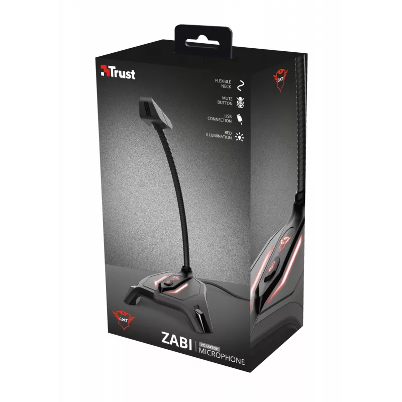 Microfone para PC Trust GXT 215 Zabi preto