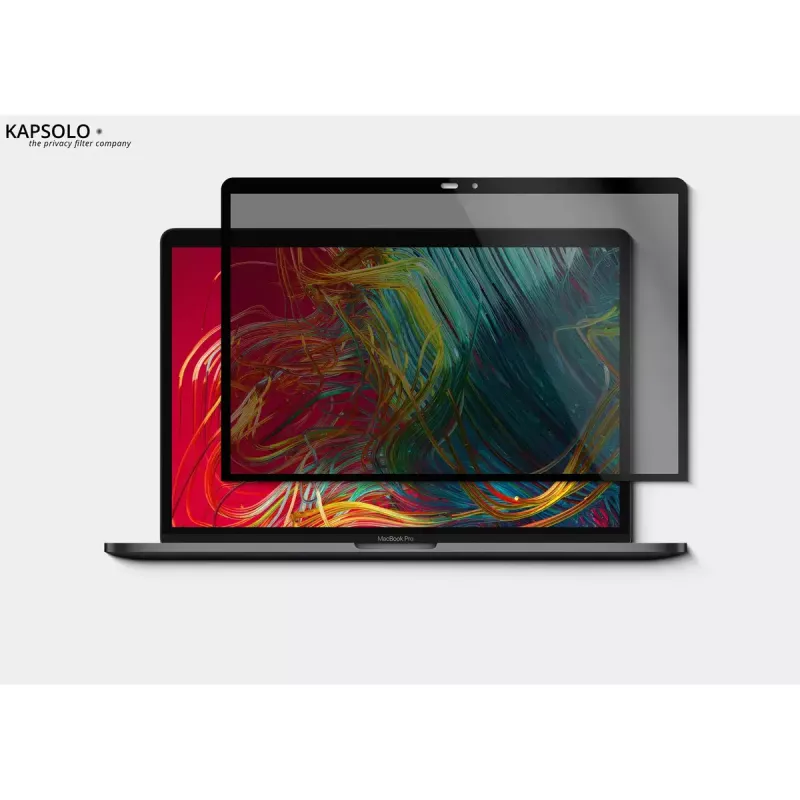 Filtro de privacidade magnético Kapsolo para Apple MacBook Pro 16 polegadas Retina (2019) — dureza 9H, 50 % de transmissão de luz, proteção de privacidade de 30°, 40,6 cm