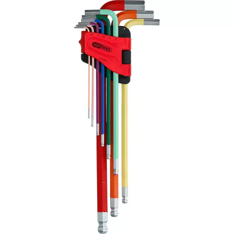 Conjunto de chaves sextavadas interiores KS Tools 151.4420 9 peças aço cromado